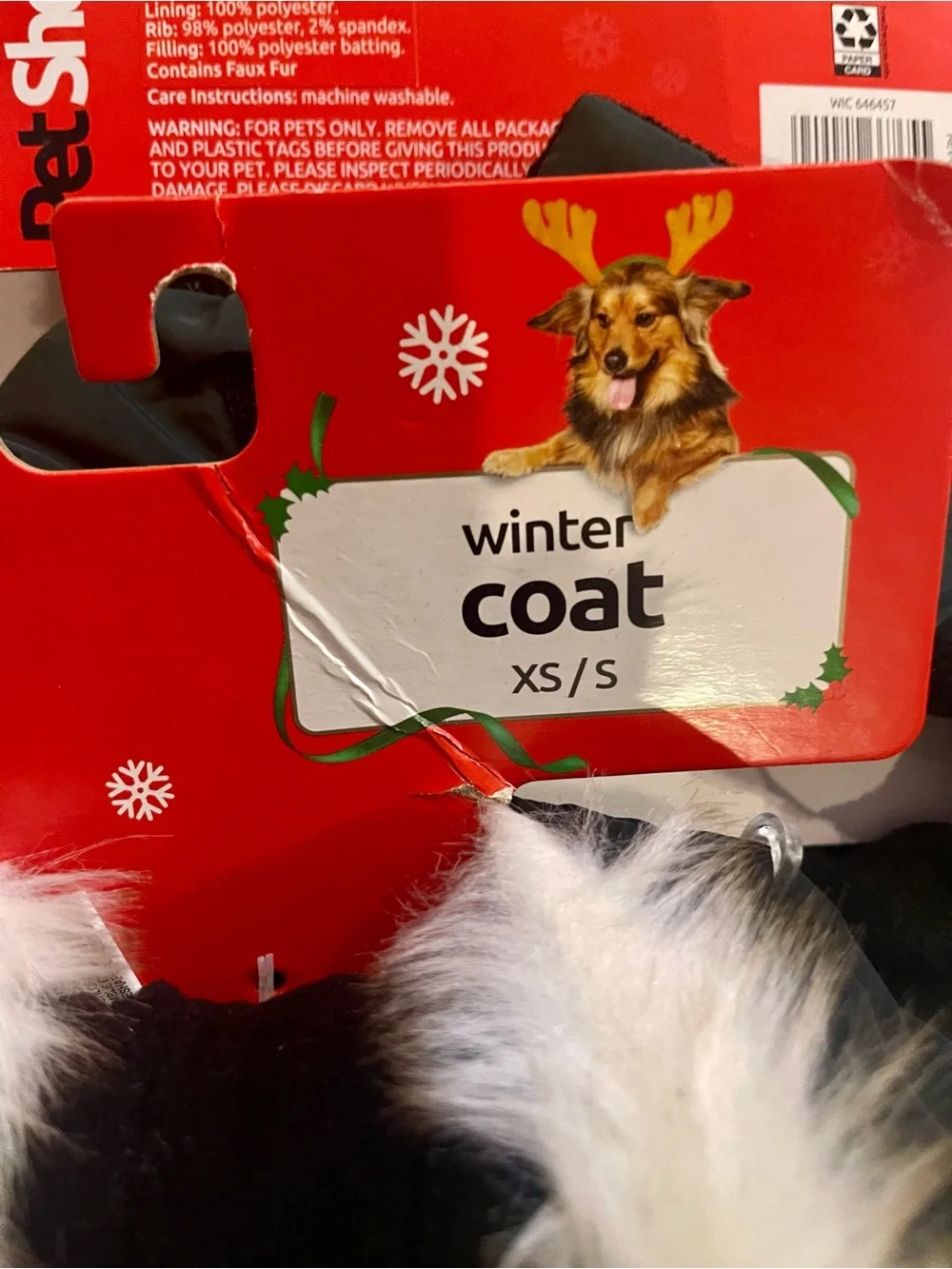 Dog puffer jacket set of two size xs/s